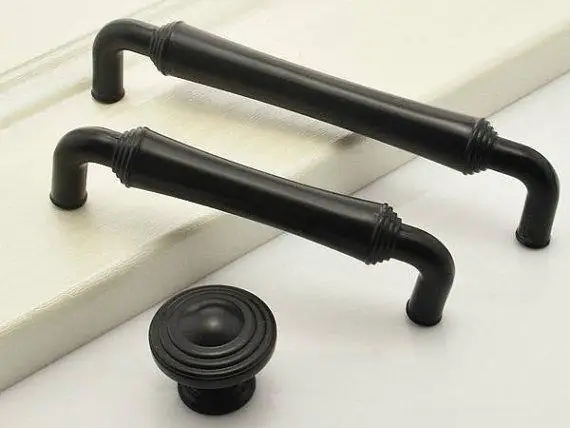 3,7" 5" 6," черный комод ручка для буфета тянет ручки для кухонного шкафа дверные ручки для шкафа ретро большие Твердые 96 мм 128 мм 160 мм