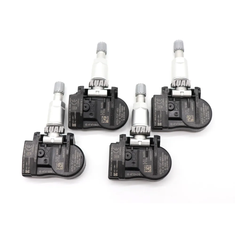 XUAN 4 шт. датчик давления в шинах TPMS 42753-TG7-A51 для ACURA NSX RDX TLX для Honda Pilot 3.5L- ODYSSEY RIDGELINE