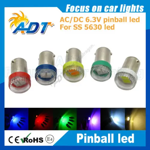 100 шт. #44 #47 Ba9s Bayonet AC/DC 6 3 В 5630SMD круглые линзы не светящиеся шарики светодиодная