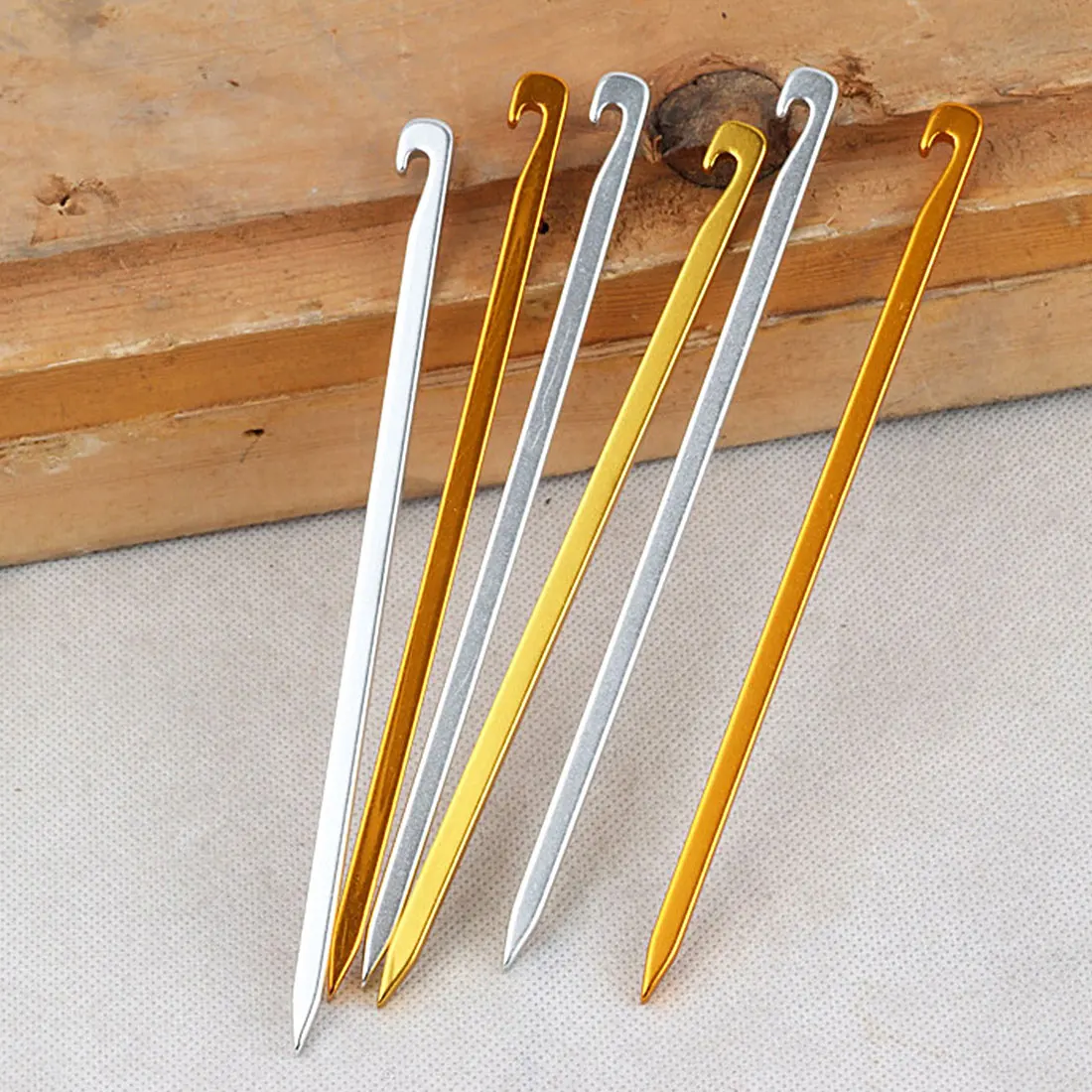 

High Quality 10pcs Square Tent Nails 16cm Aluminium Tent Pegs Stake Camping Equipment for Canopy Shelter Outdoor Beach