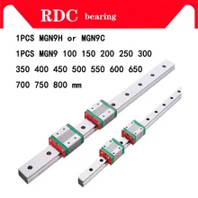 9 мм линейный руководство MGN9 L = 100 200 300 350 400 450 500 550 600 700 800 мм линейный железнодорожные пути + MGN9C или MGN9H Длинные линейные перевозки