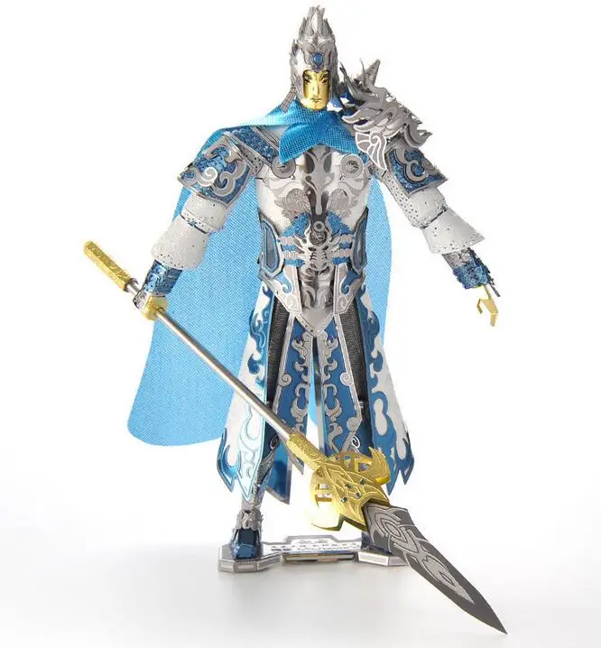 Металлический 3D-пазл Microworld Zhao Yun Knight модель R002 для сборки своими руками лазерная