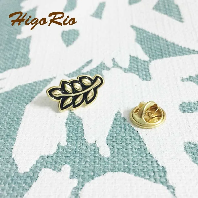 

10pcs Wholesale Freemason Akasha Enamel Brooch 19mm Pins Badge Sprig of Acacia Hiram Abiff Leaf Lapel Pin Masonic regalia