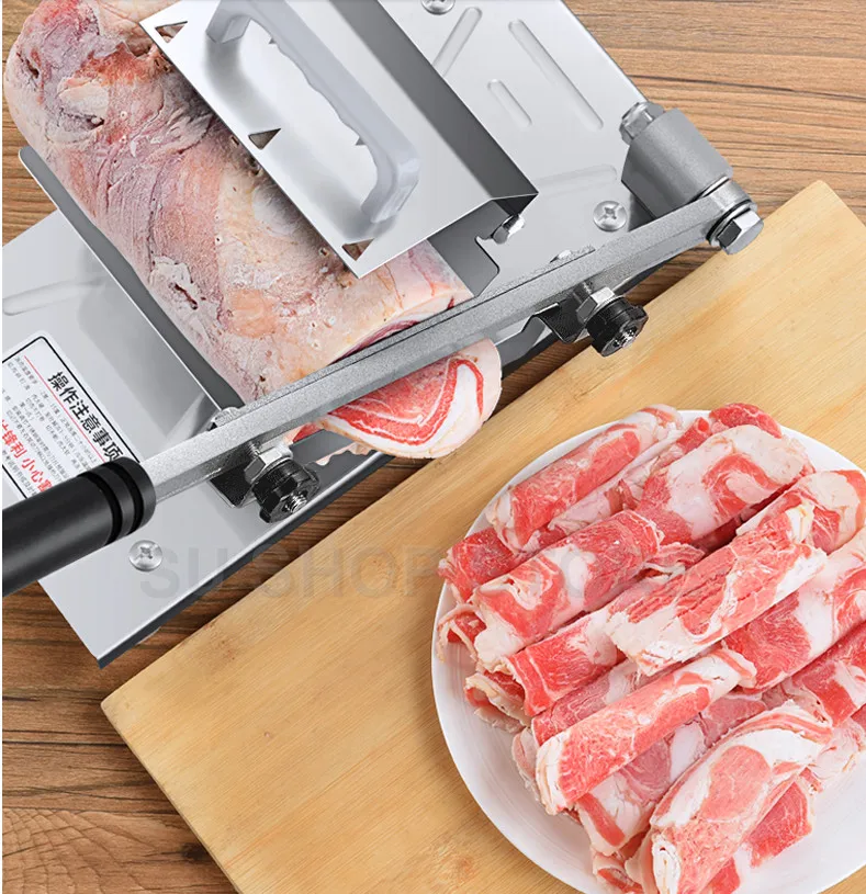Online Meat slicer Slicer Sliced meat cutting machine Manual slicer Automatic meat delivery Desktop Easy cut frozen beef and mutton