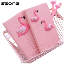EZONE Fresh Pink Notebook Printed Kawaii Unicorn Flamingo Note Book Traveler Journey Diary Students Notepad School