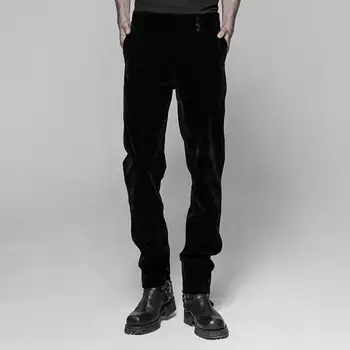 

Punk Rave Men's Stylish Velour Three Button Gothic Trousers OK-336XCM