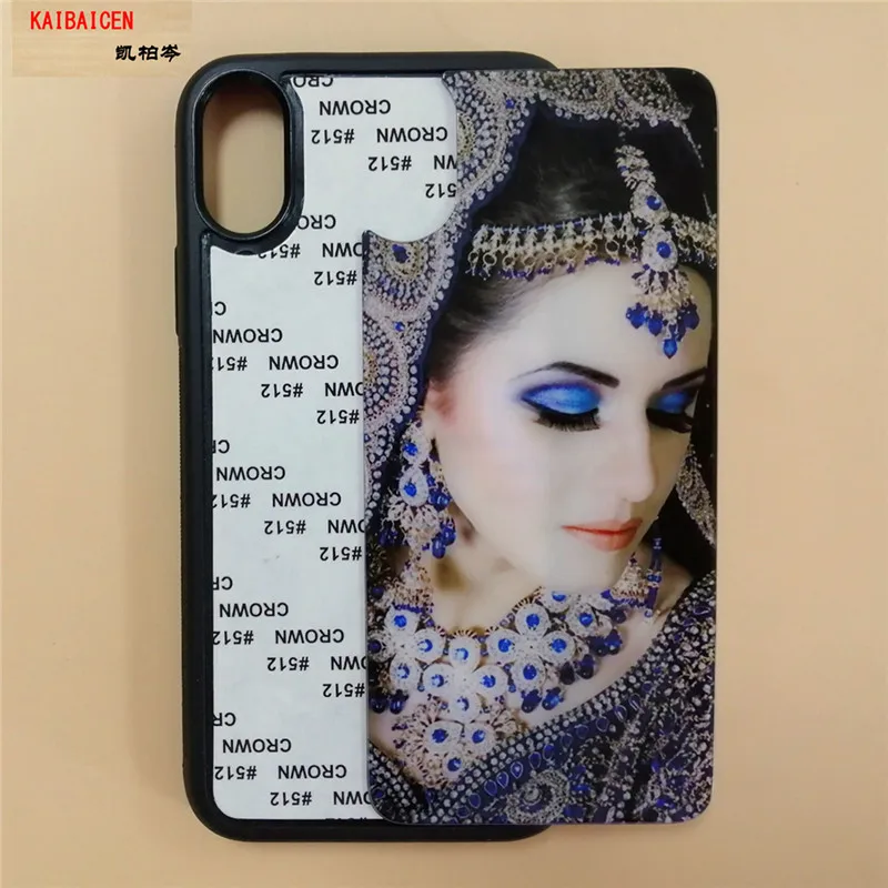 

For iphone 11 pro /7/8 Plus/Xs Max/Xr/6 Blank 2D Sublimation soft rubber Silicon TPU+PC cover with plates Tempered Glass Inserts