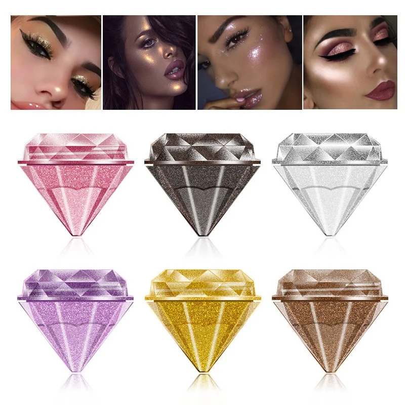 

langmanni Diamond Shimmer Liquid Eyeshadow Charming Make Up Palette Pigment Eye Shadow Cosmetics