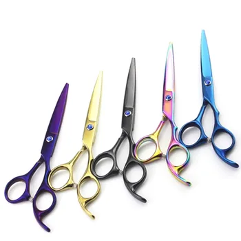 

Professional 6 inch japan steel cut hair scissors set haircut thinning shears makeup cutting barber tools hairdressing scissors