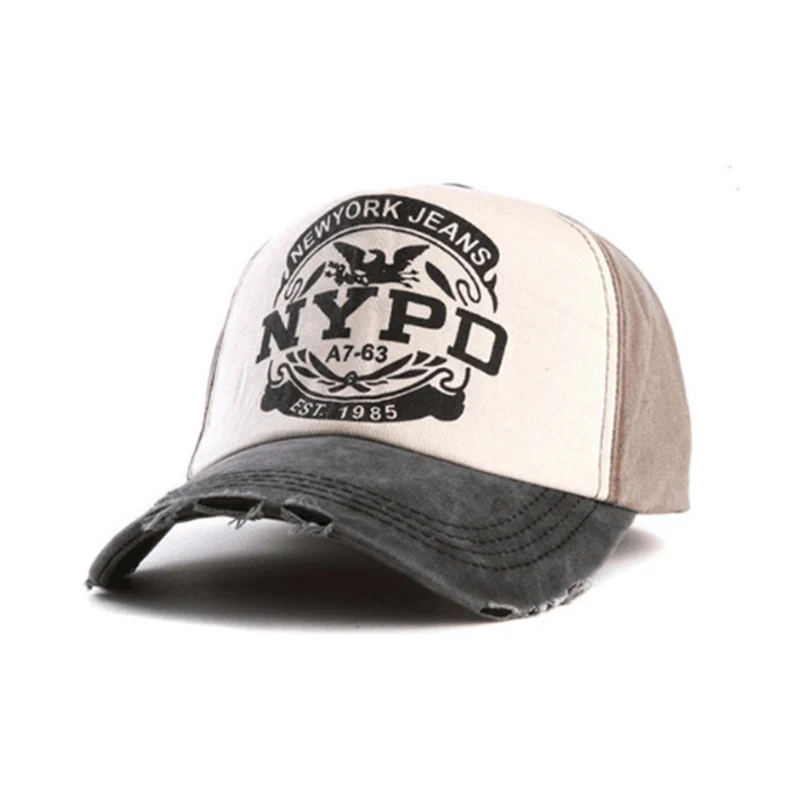 Fashion Unisex Baseball Cap NYPD Letter Pattern Women Washed Old Style Caps Men Leisure Sport Cotton Washed Hip Hop Hat CP0252 (4)