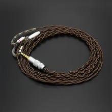 Nouveau 1.2 M FENGRU 3.5mm MMCX Câble 0.78mm 2Pin 7N Unique Cristal De Cuivre Mise À Niveau du Câble Câble Utiliser Pour Shure pin série (535/215 etc)