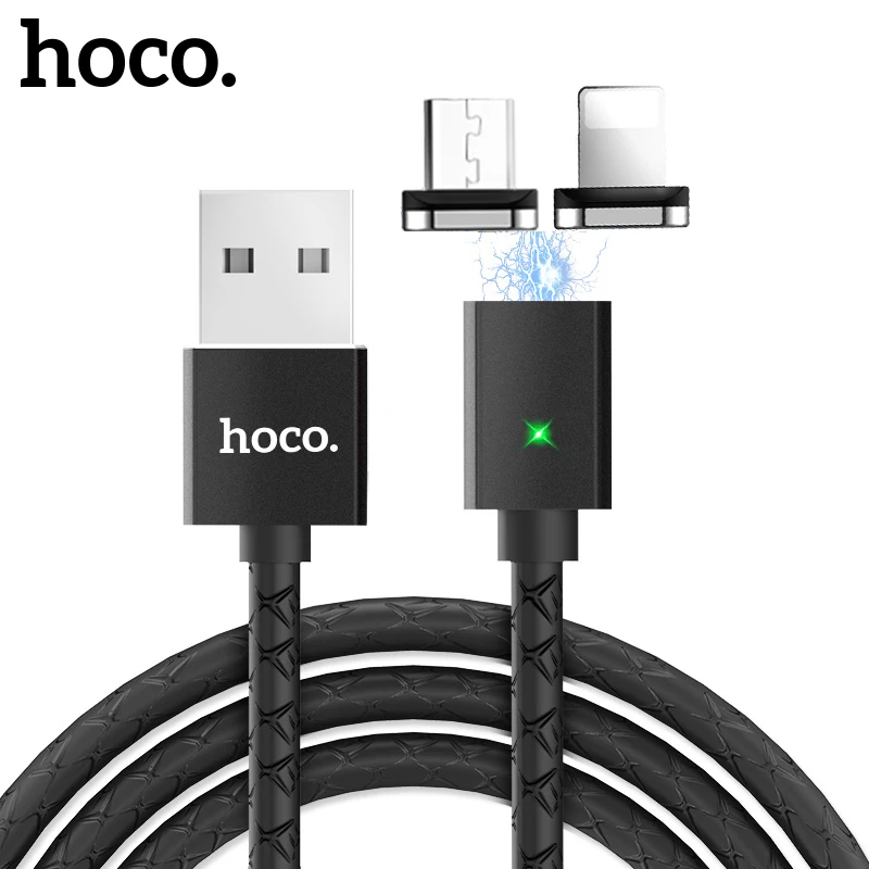 

HOCO LED Magnetic USB Charging Cable for Lightning Micro USB Magnet Phone Cable for iPhone Xs X 6 7 Xiaomi Android Charger Wire