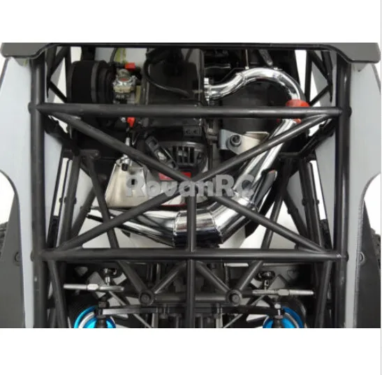 Rovan Black Steel Tuned Exhaust Pipe Fits LT305 LOSI 5IVE T KM X2 4WD Truck 