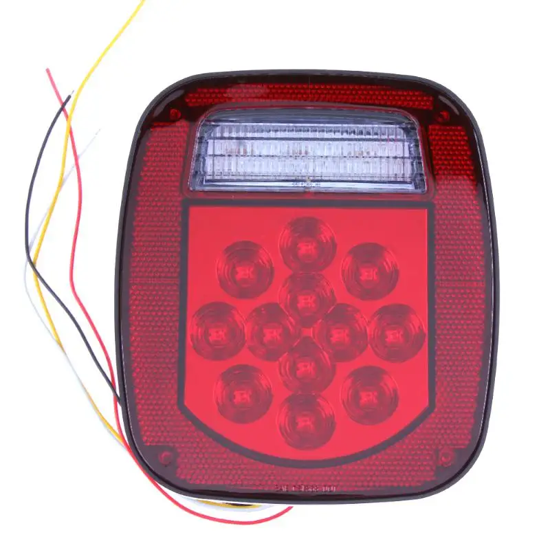 VODOOL 2pcs Truck Boat Trailer Light 39 LED Red White Stop Turn Signal
