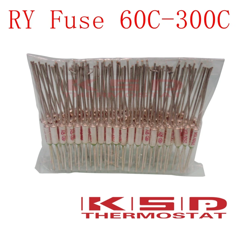 

100PCS/LOT Thermal fuse RY Tf 60-190 Celsius degrees 10A250V Metal Thermal Protector thermal fuse metal shell Thermal Cutoff