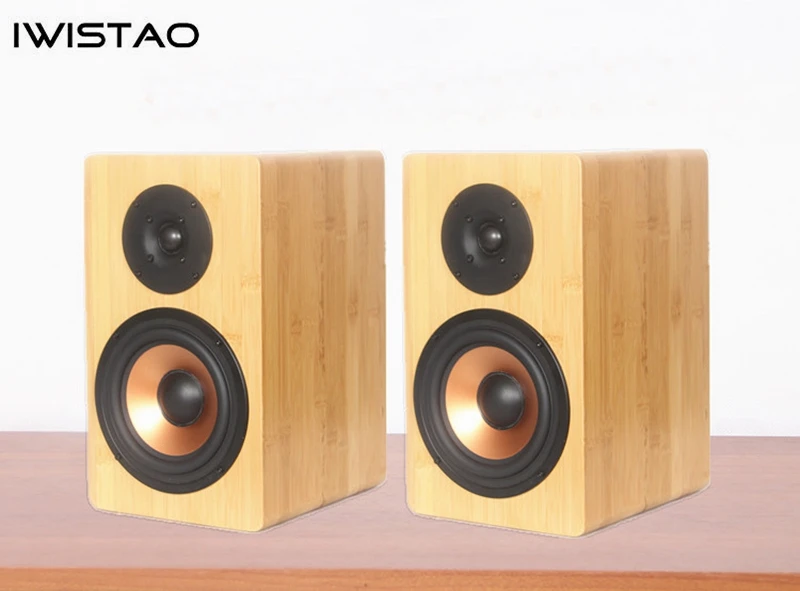 IWISTAO HIFI 6,5 дюймов 2 способа динамик пустой шкаф перевернутый 1 пара готовой древесины бамбука для лампового усилителя