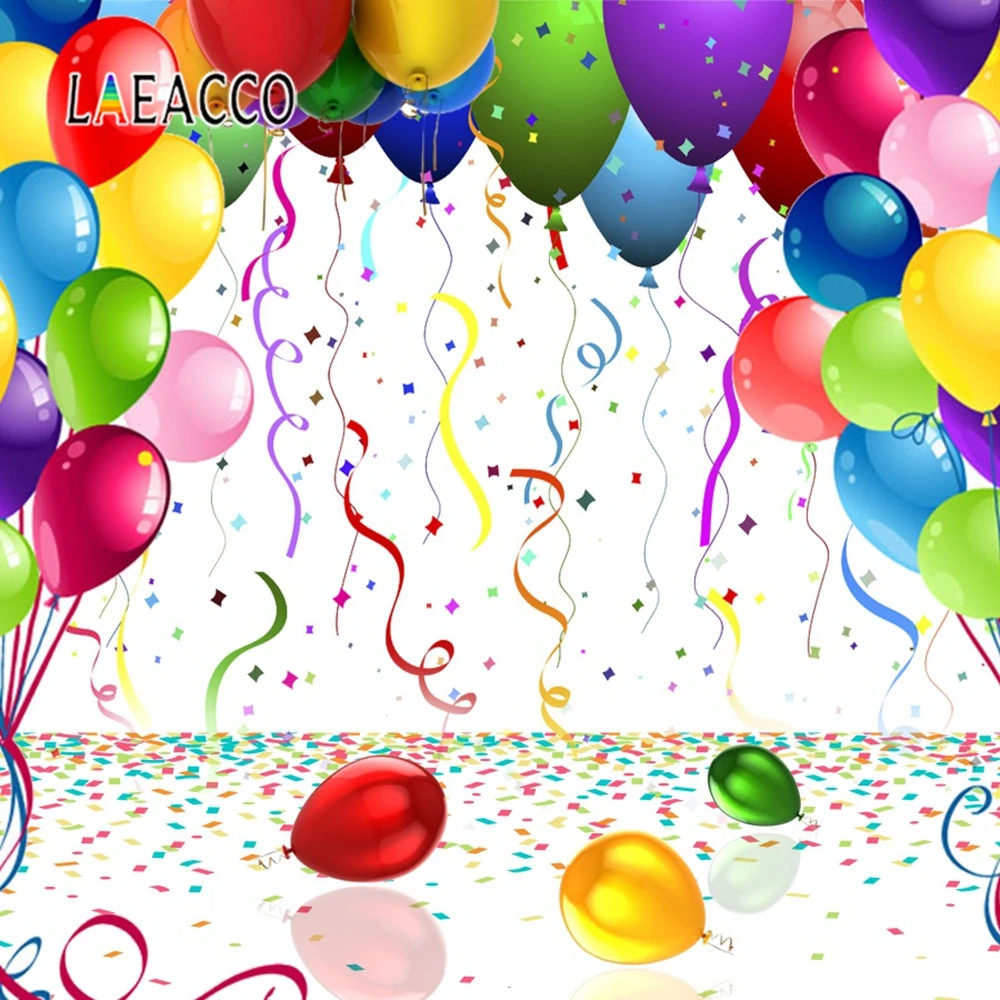 

Laeacco Birthday Party Poster Celebration Scene Photographic Background Baby Portrait Photography Backdrop Wall For Photo Studio