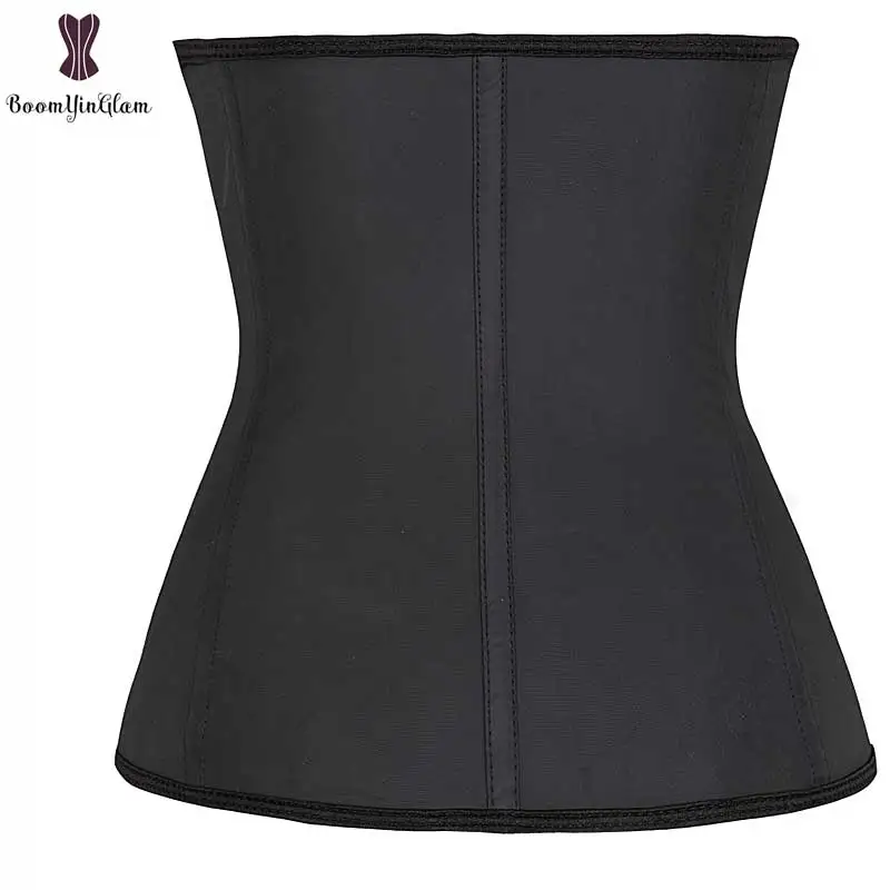 Zip And Hook Clips Smooth Latex Waist Trainer Slimming Sheaths Girdles 7 Steel Bones Women Waist Shaper backless shapewear