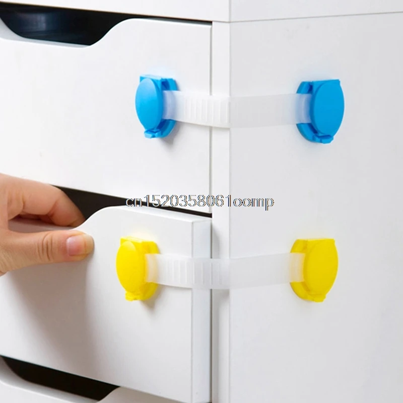 

4Pcs Plastic Baby Safety Protection Child Locks Cabinet Door Baby Security Lock #K4UE# Drop Ship