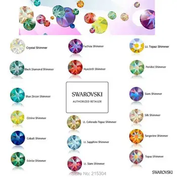 

(Pick you Want) Swarovski Elements ( ss5 - ss20 ) NEW Shimmer Effect ( No Hotfix ) Flat Back Crystal Rhinestones