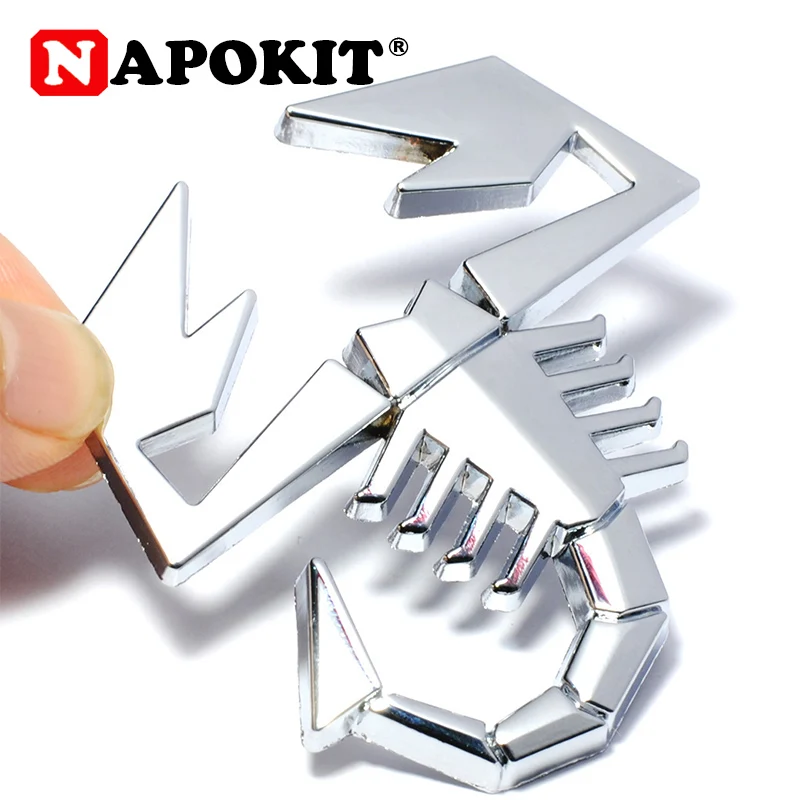 

Metal Alloy 3D Scorpio Shield Shape Badge Sticker Car Tailgate Rear Emblem for FIAT ABARTH TC Boano Simca Berlinetta Alfa Romeo