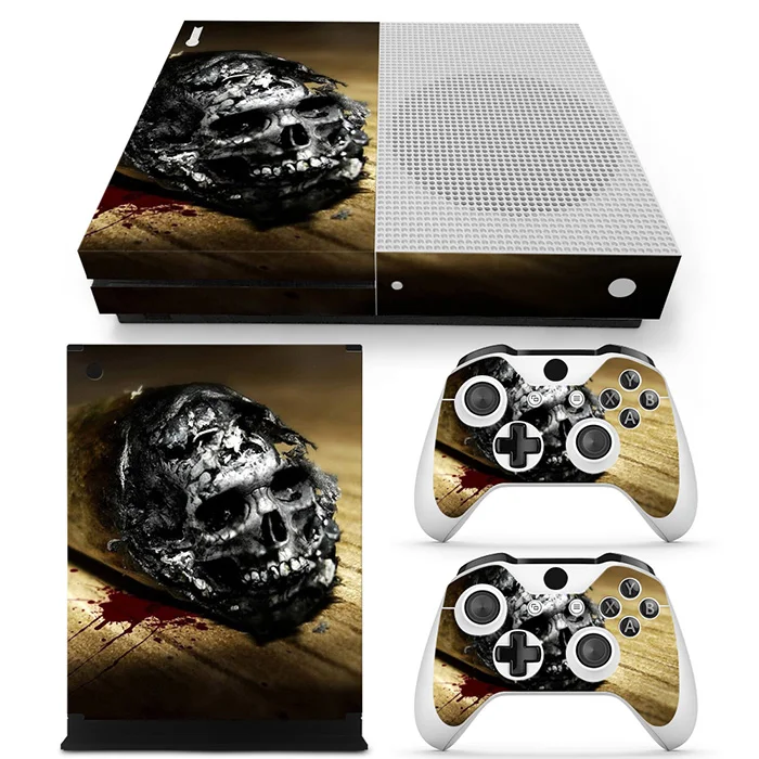 

Free Drop Shipping Specail Skull Design Skin Sticker Protector for Microsoft Xbox One Slim and 2 controller skins