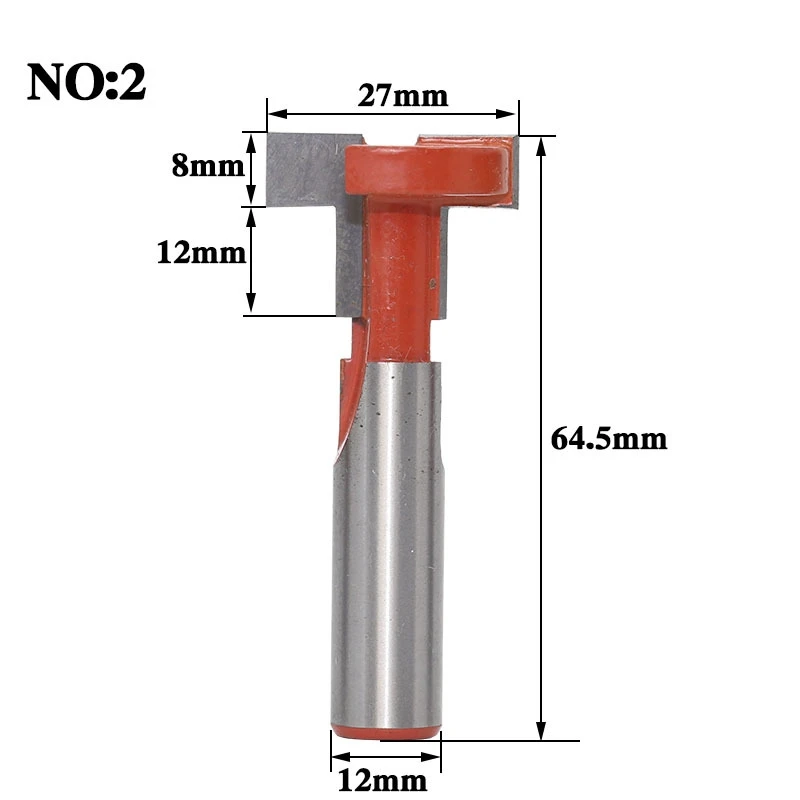 1pcs 12mm Shank Top Quality T Slot & T Track Slotting Router Bit For