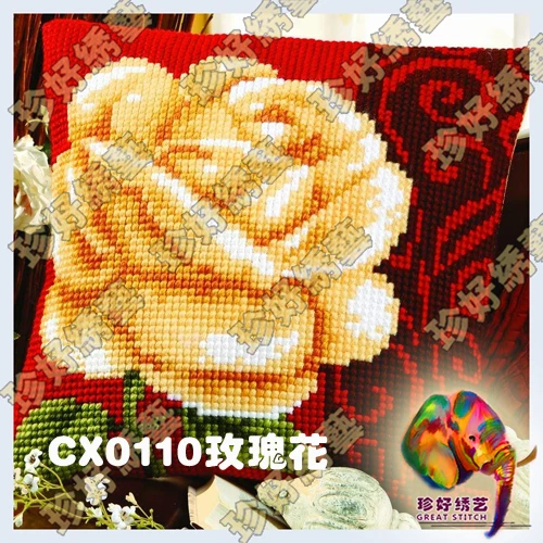 Diy Kit рукоделие незаконченный Crewel вышивка ручной Pillow чехол крест комплекты