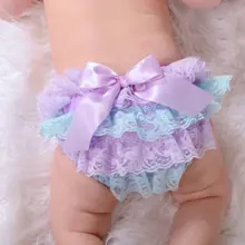 Милые кружевные шорты с оборками для маленьких девочек, шаровары, подгузники, шорты-пачки, юбки, H3 A