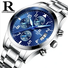 Top Brand Business Quartz Watches Men Stainless Steel Band 30m Waterproof Luminous Mens Quartz-Watch Male Wrist watches orologio
