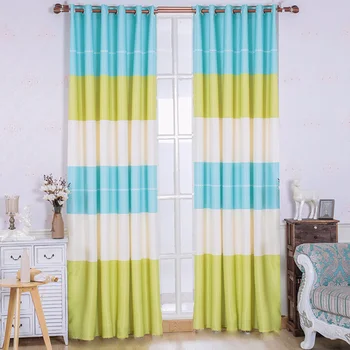 

2018 MYRU Striped Curtains Drape Curtain Finished Window Semi Blackout Curtains for Children Kids Bedroom Windows