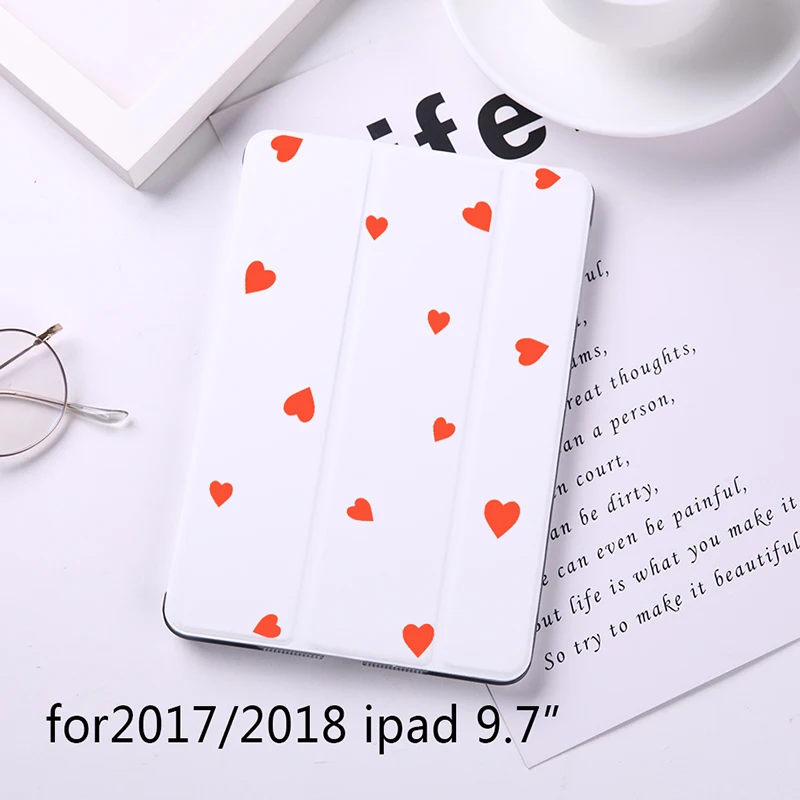Роскошный Магнитный чехол-книжка с сердечком и фруктами для Apple iPad 9," чехол для iPad 9,7" из искусственной кожи складной чехол-книжка для планшета