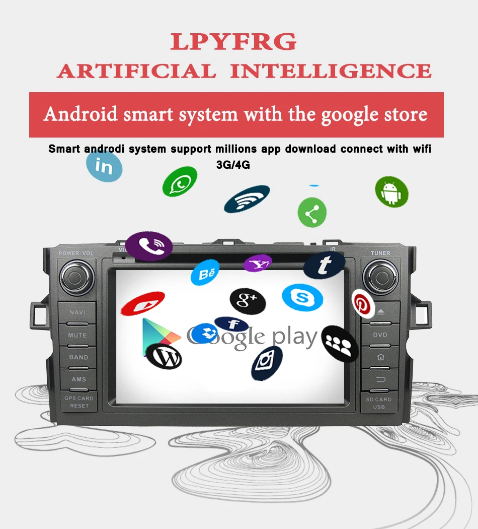 Clearance 7" Android 9.0 Car DVD For Toyota Avensis T25 2009-2015 Auto Radio FM RDS Stereo WiFi Audio GPS Navigation 64GB System 4