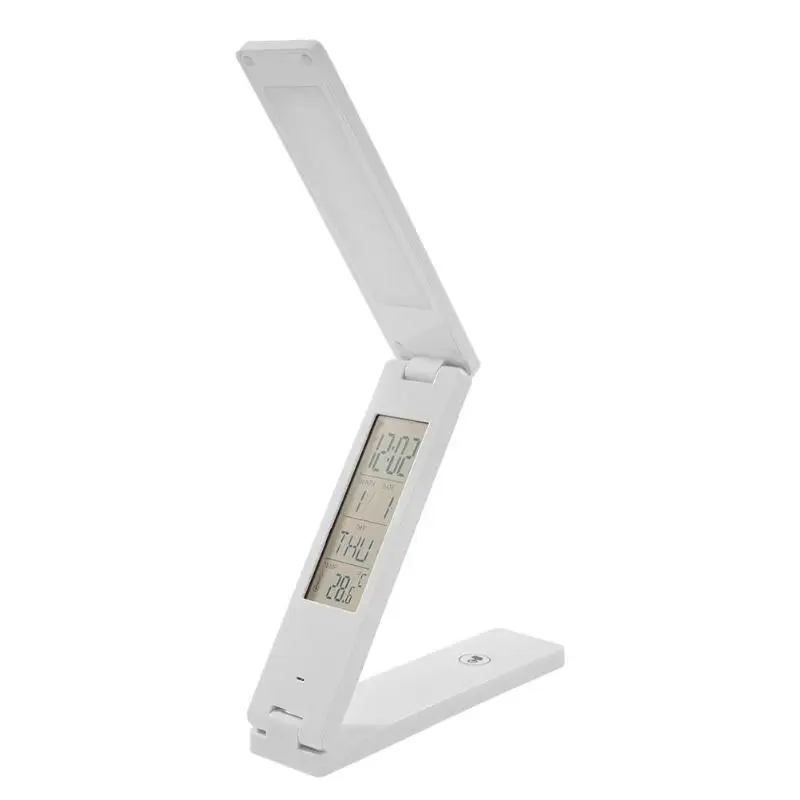 

18LED Folding Table Night Light With Time Date Temperature Display USB Rechargeable Desk Lamp Portable Night Lights