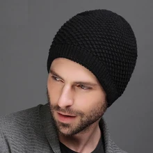 Мужские вязаные шапки, зимние двухслойные утолщенные шерстяные шапки, модные повседневные мужские шапки Skullies Beanies 3313