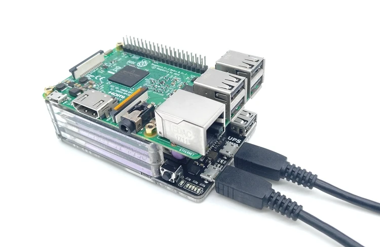 Raspberry Pi 3 Model B+/B UPS плата-удлинитель с измерением RTC 5 в выходной последовательный порт функция 5 в 3 А+ USB кабель для передачи данных