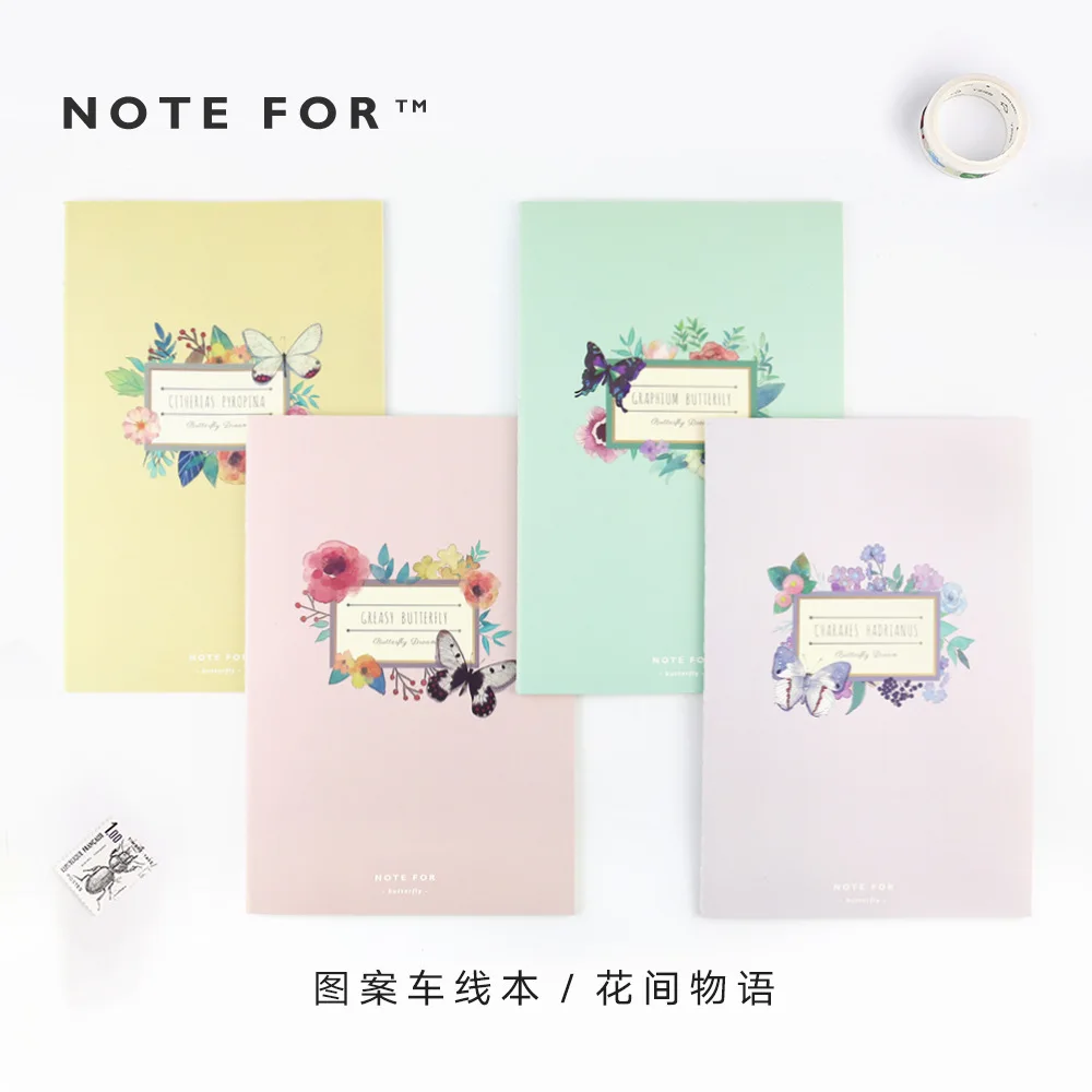 4pcs Pack Pocket Journal Hardcover A6 Cute Japanese Style Notebook 224 Pages 