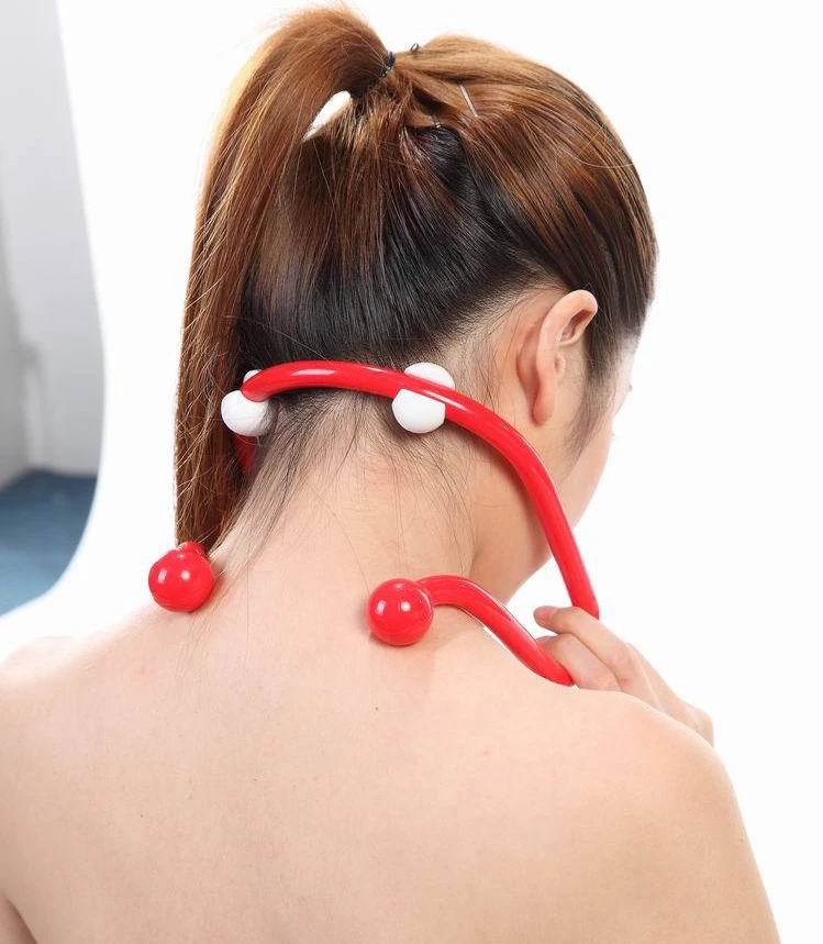 U Neck Nursing Adjustable Cervical Acupoints Mini Massager To Alleviate Pain Manual Roller Tool Health Therapy Care