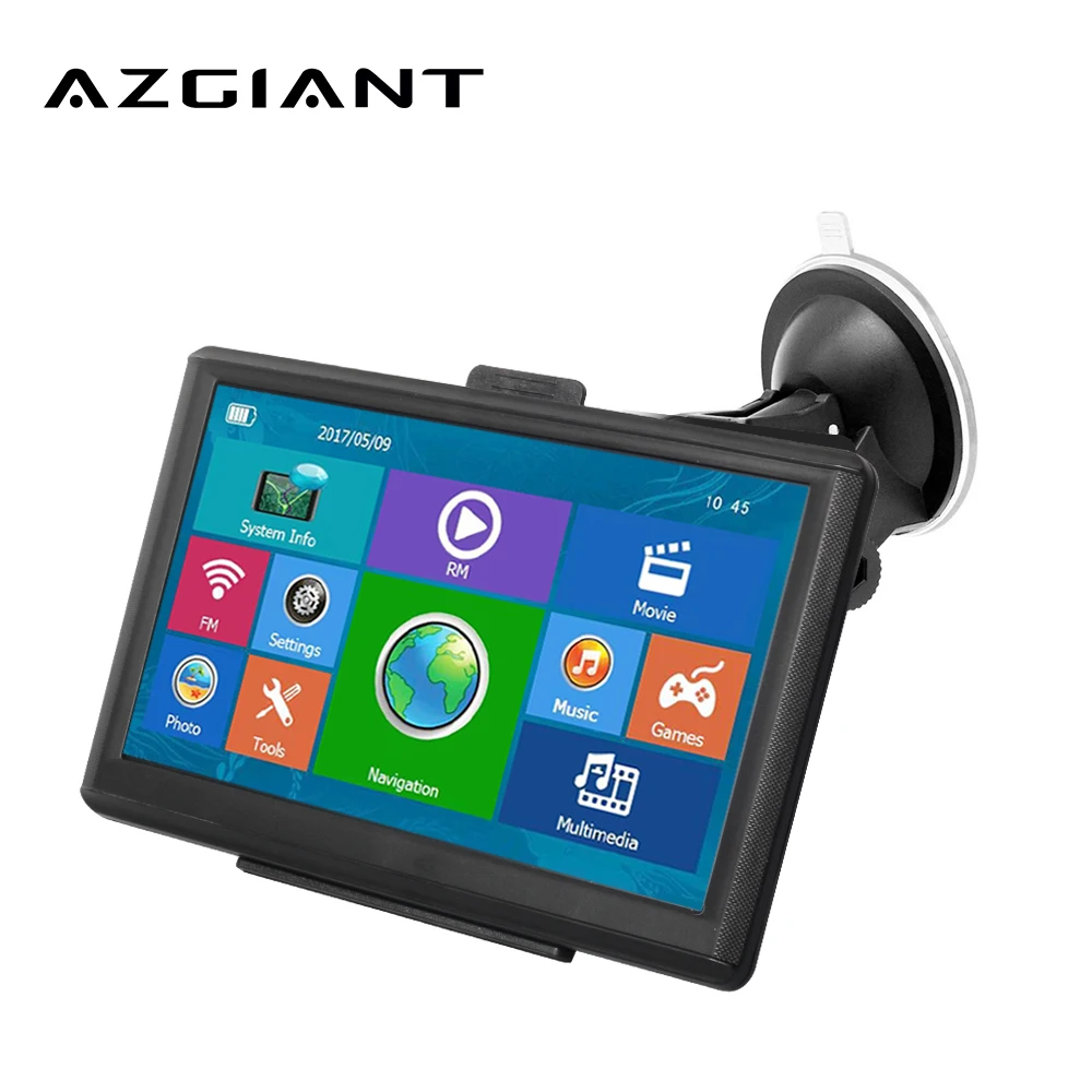 AZGIANT 7 Inch CE GPS Navigation Car Truck GPS Navigator Touch Screen