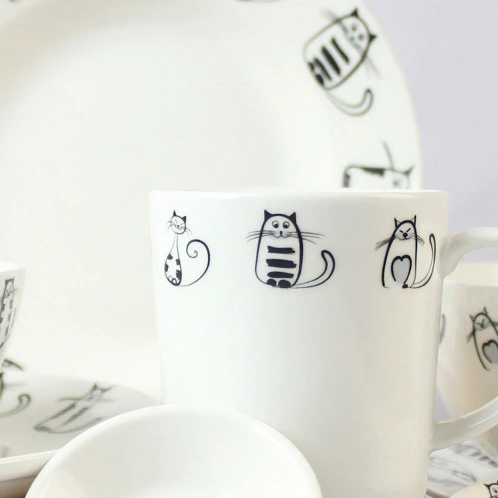Super Cute Cat Ceramic Mug, Coffee Milk Tea Ceramic Mugs Morning Cup with Cat Lovely Kitty Cup Novelty for Cat Lovers,Birthdays Party Kitchen Birthday Wedding Catering Meow Porcelain 7.6OZ0