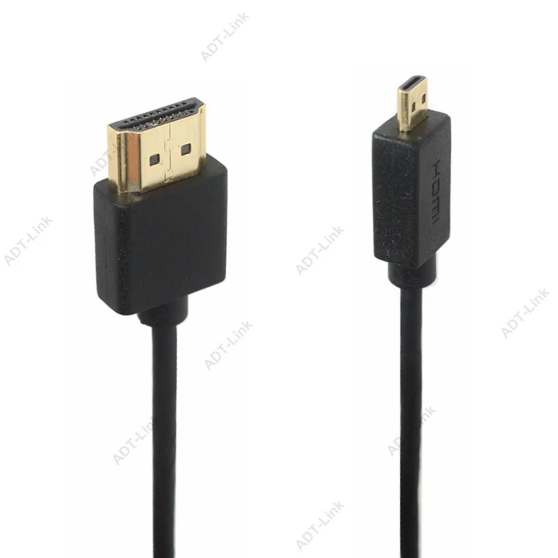 OD 3,0 мм супер мягкий тонкий Micro HDMI штекер HDMI и Mini HDMI Мужской кабель 2k 4k hd@ 60hz светильник-вес портативный - Цвет: Micro HDMI