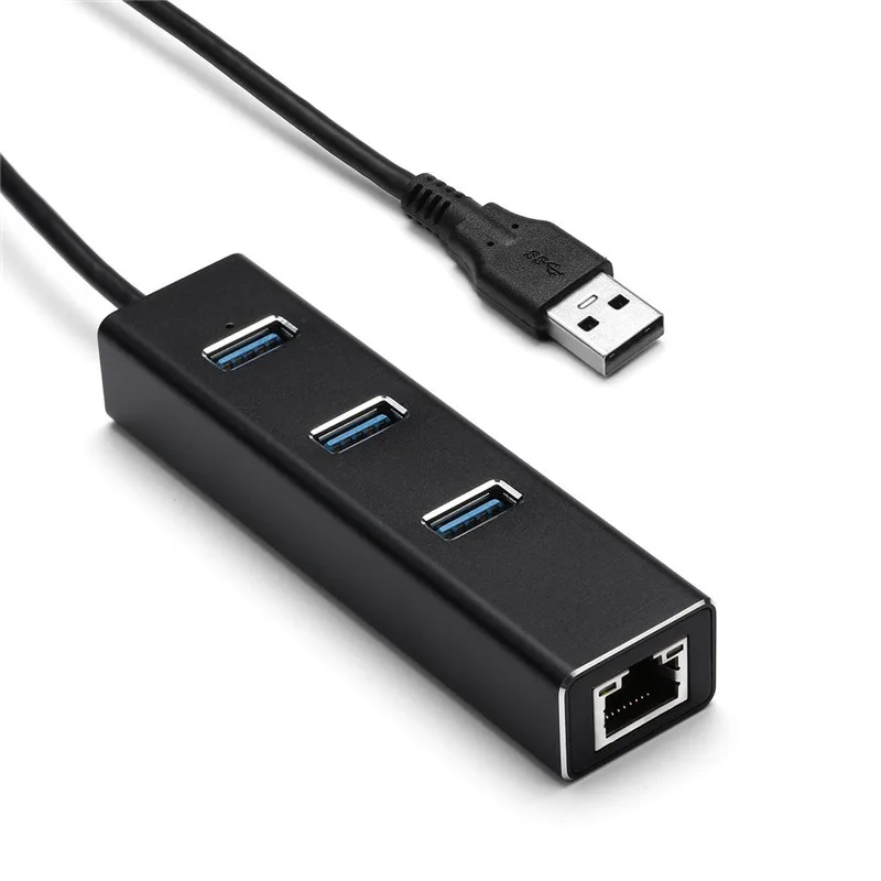 Binful Алюминий 3 Порты высокое Скорость USB 3.0 хаб с RJ45 10/100/1000 Мбит/с адаптер Gigabit Ethernet LAN конвертер для компьютера ПК