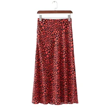 Женская Летняя мода юбки-трубы принт Флористический с высокой талией боковая молния до середины икры русалка юбка женская винтажная элегантная Saias Faldas