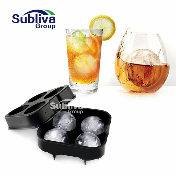 

Whiskey Cocktail Ice Cube Ball 4 Large Sphere Mold Silicone Ice Ball Maker Large Ice Ball Cube Mold Maker