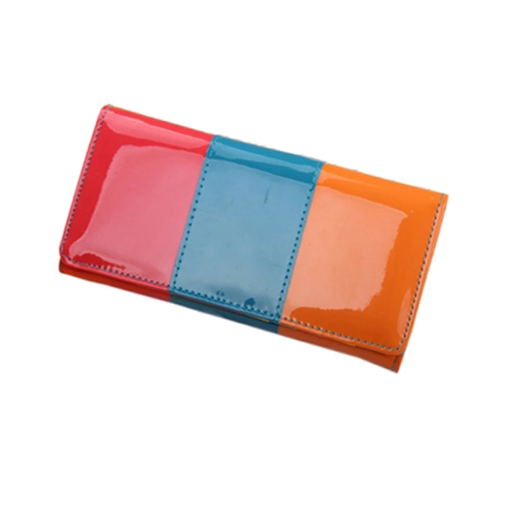 Повседневный симпатичный чехол кошелек с блокировкой 3 цвета яркий клатч из