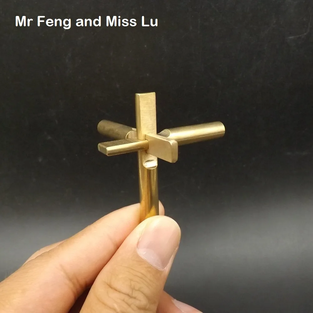 

Collection Pure Brass Metal Puzzle Cast Copper Model 3D Axle Solution Brian Teaser Mind Gadget Intelligence Game Toys