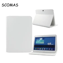 SCOMAS New folding 4 Color Elegant Tablet PC Leather Case for Samsung P5200 Tab 3 10.1″ Tablet Case and Cover for Free Shipping