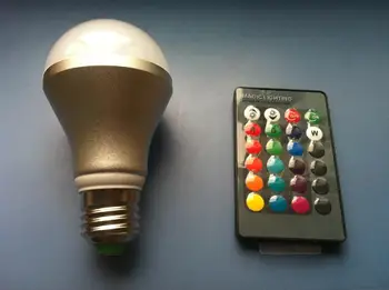 

AKDSteel 5W RGB LED Bulbs A60 Dimmable Color Changing Bulb Beam Angle 16 Colors Remote Controller Included LED Light Bulbs