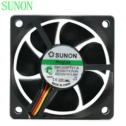 Оригинальный SUNON gm1206ptv1-a 6025 6 см 60 мм DC 12 В 1.6 Вт 3 провода Вентилятор охлаждения