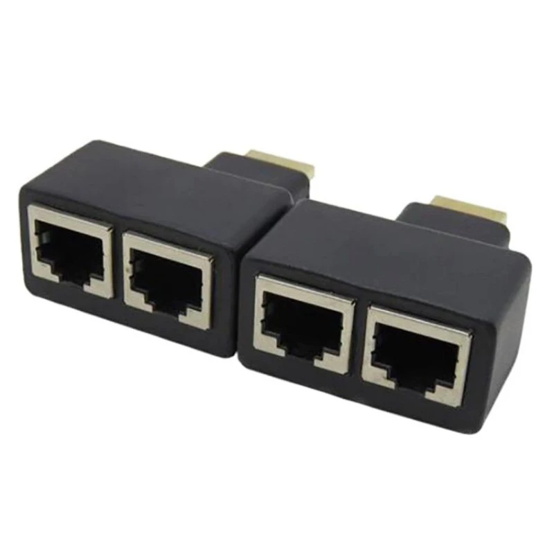 2 шт. в комплекте двойной конвертер RJ45 мама Cat5e Cat6 UTP Lan Ethernet 1080P HDMI удлинитель